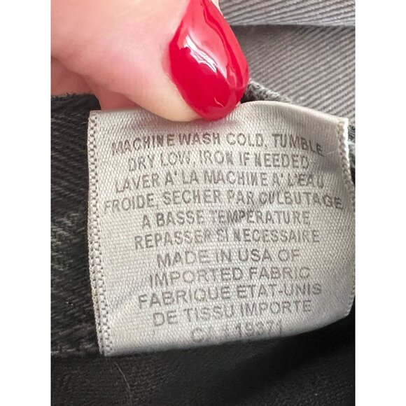 RE/DONE Black Distressed High-Rise Straight Jeans - Size 24 - Picture 2 of 9